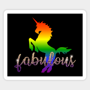 FABULOUS Rainbow Unicorn Magnet